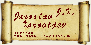 Jaroslav Korovljev vizit kartica